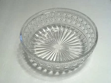 Anchor Hocking Clear Cut Glass Candy Dish Bowl Centerpiece