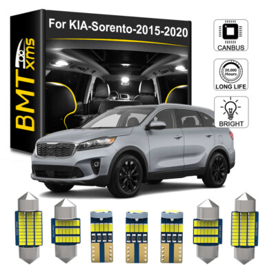 LED Light Bulbs Interior Light Kit White Dome Lights for 2015-2020 Kia Sorento