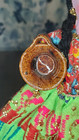 Handmade Mexican Girl Wooden Doll (6 inch) with wooden base & ceramic bowl — photo 4