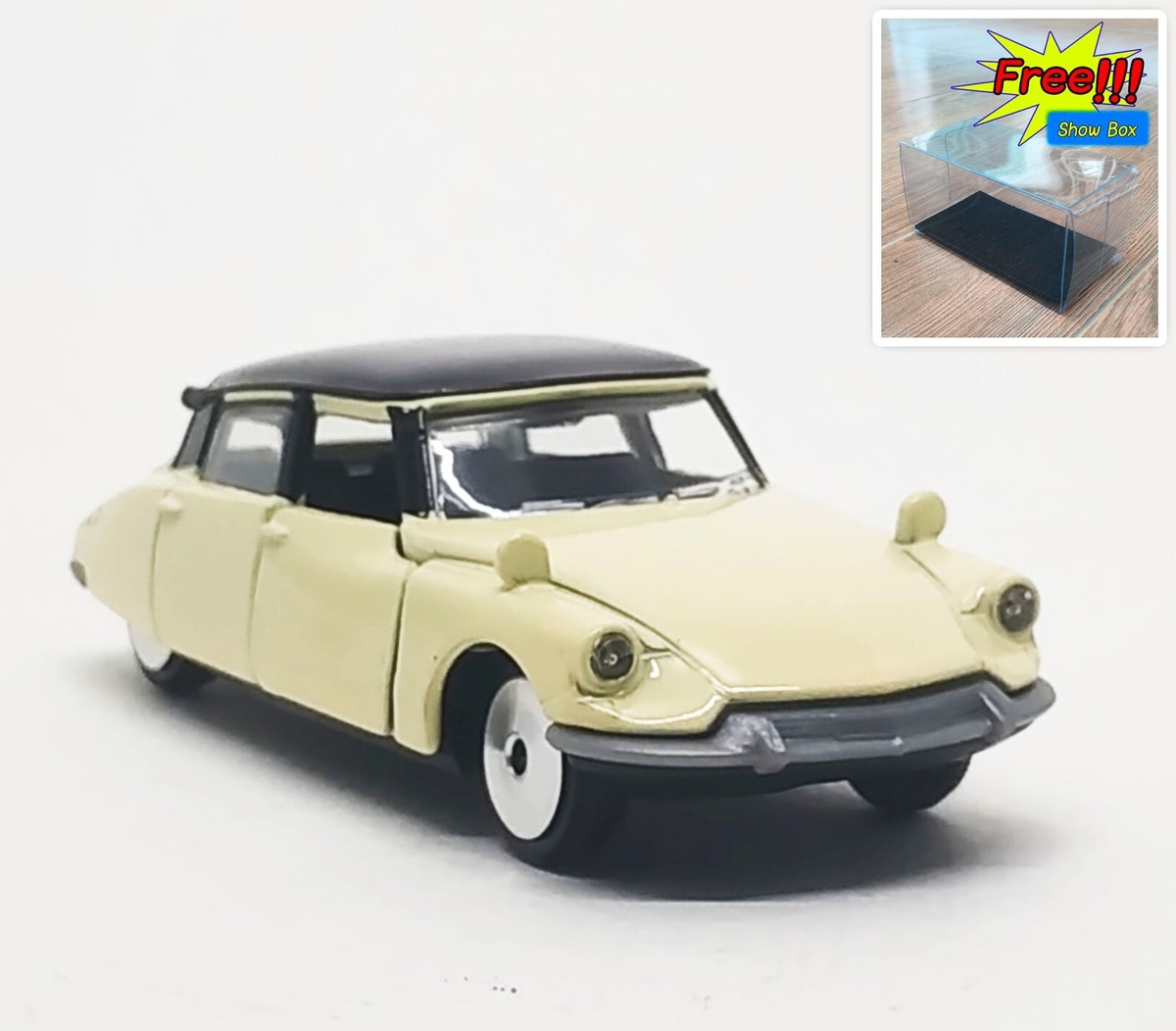 Majorette Citroen DS19 Light Brown Cream / Black Roof 1:59 (3