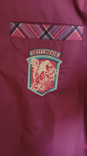 Camicia scuola uomo manica lunga UNIVERSALE Harry Potter GRIFONDORO Oxford 2XL - Foto 11 di 11