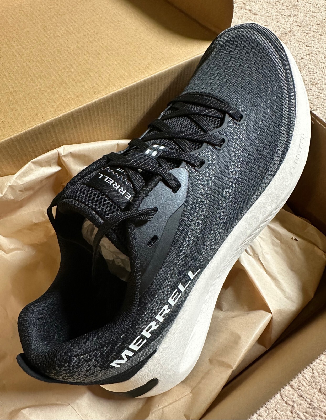 Merrell Uomo MORPHLITE Scarpe da Trail Running Escursionismo Sneaker Nero Taglia 9 NUOVE