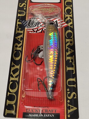 1 Lucky Craft Pointer 3 Inch - 3/8oz. Suspending Jerk Bait American Shad Color