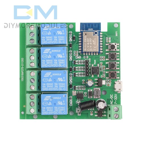 1/2/4CH Smart WiFi Switch Relay Module Wireless Remote DC 7-32V/AC85-250V 433MHZ - Picture 27 of 33