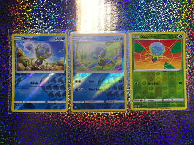 Pokemon TCG Reverse Holo Dewpider: Sun & Moon 45/149; Cosmic Eclipse 64/236