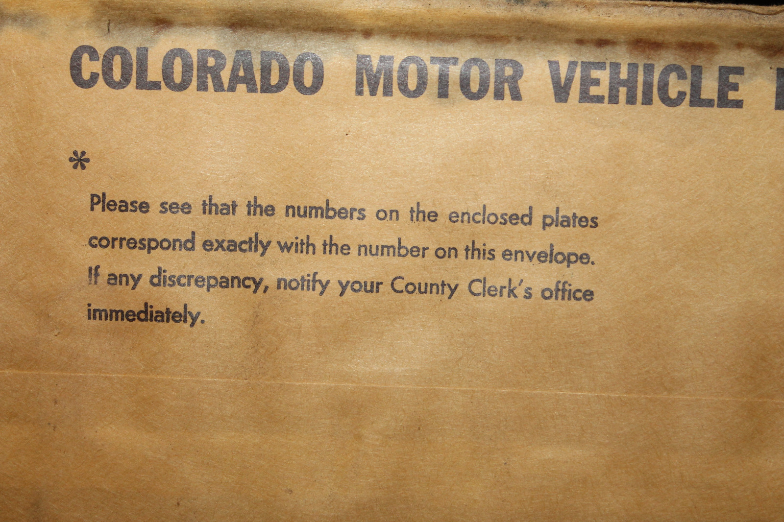 1964 Trailer Colorado License Plate Arapahoe Co. PH5848 Unopened