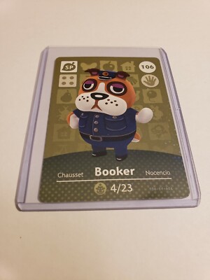 !SUPER SALE! Booker # 106 Animal Crossing Amiibo Card NINTENDO Series 2 MINT!!!