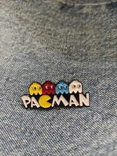 PAC MAN-80'S RETRO- ENAMEL PIN-UNBRANDED-SHIP ALL THE PINS YOU BUY FOR $4.99