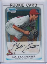 MATT CARPENTER ROOKIE CARD 2011 Bowman Chrome 1st RC St Louis Cardinals Baseball