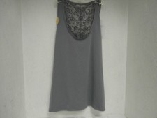 Vassarette Women's 17056 Lacy Back Camisole Tiffny Silver Size Small New  