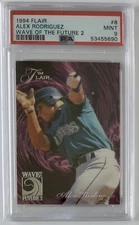 1994 Flair Wave of the Future 2 Alex Rodriguez RC Rookie PSA 9 MINT Card #8