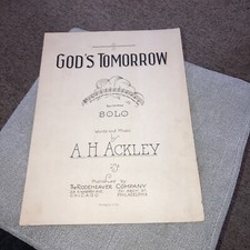 God  s Tomorrow Solo Sheet Music