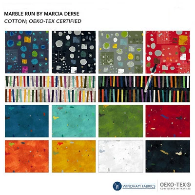 Marcia Derse, Windham Fabrics, Marble Run, By The Half Yard, 14 Options