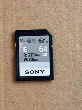 Sony E series SDXC UHS-II Card 64GB, V30, CL10, U3, Max R270MB/S, W70MB/S SF-E6