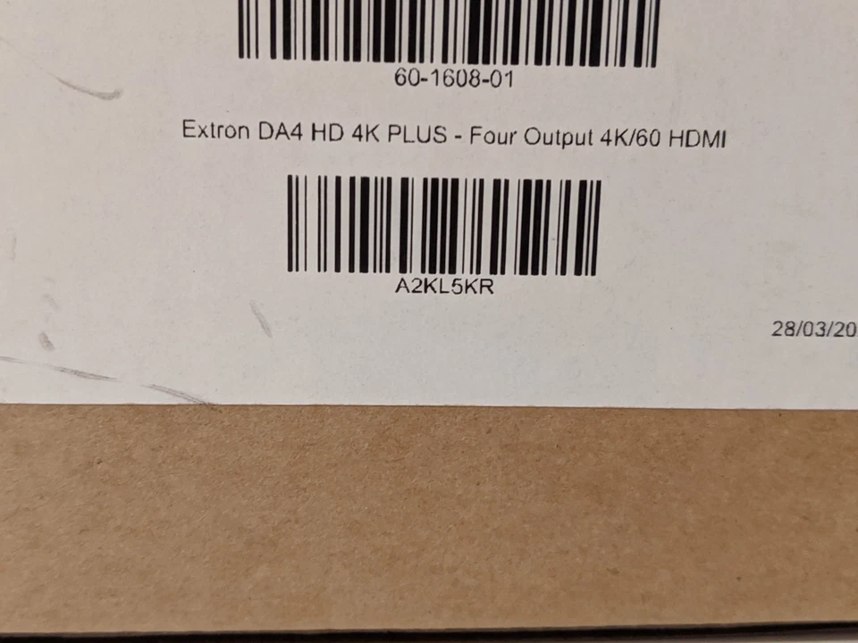 Extron DA4 HD 4K PLUS 4-Output HDMI Distribution Amplifier New In Box - Image 3 of 4