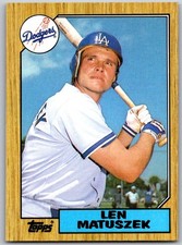 ⚾ 1987 Topps #457 Len Matuszek Los Angeles Dodgers