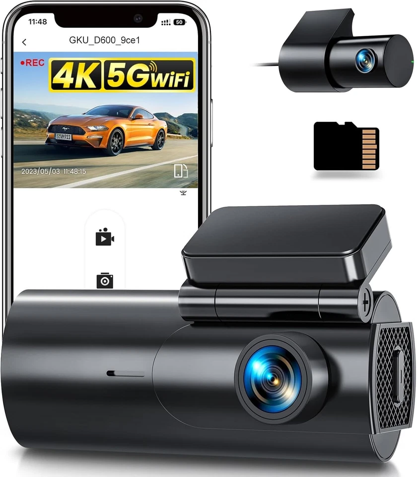 Dashcam GKU D600 - Enregistrement en Boucle, Mode Stationnement 24H et Carte SD - Photo 3/4