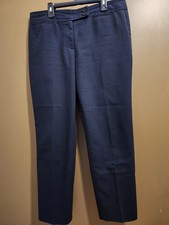 Womens Talbots Petites Navy Heritage Ankle 10P Dress Pants Trousers