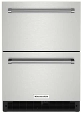 KitchenAid KUDF204KSB 24 Undercounter Double Drawer Refrigerator Freezer