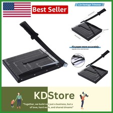 Ergonomic Guillotine Paper Trimmer   12 Inch with Non-Slip Feet  Blade Lock