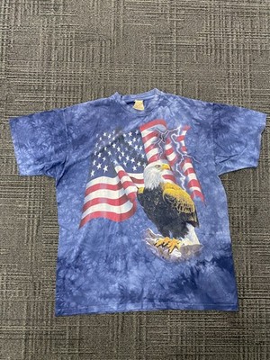 The Mountain Patriotic Bald Eagle Flag T-Shirt Size XL