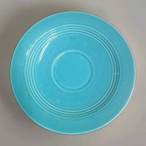 Vintage Original Homer Laughlin Harlequin 6in Saucer In Turquoise