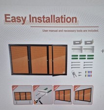 Quartet Enclosed Bulletin Board 72 x 36 3 Door Locking
