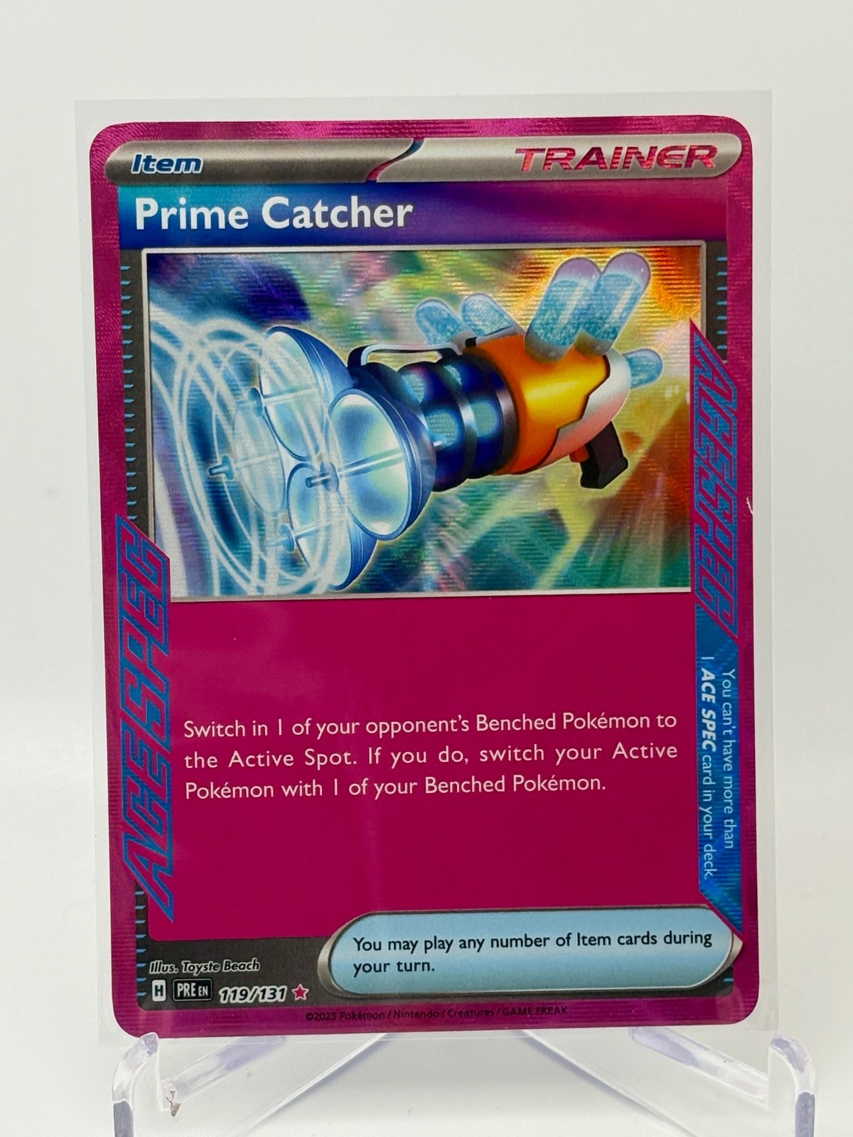 Pokemon Card Prime Catcher 119/131 Ace Spec Prismatic Evolutions NM