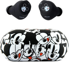 Disney Mickey Mouse Auriculares Bluetooth con Estuche de Carga - Bluetooth Inalámbrico Hea