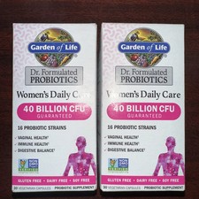 2 Pack Garden of Life Women  s Probiotics Daily Care 40 Billion CFU 30ct 2/2027