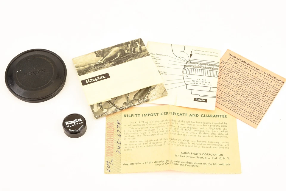 Kilfitt Makro Kilar D 4cm 40mm f/2.8 Macro Lens in Box with Caps for Exakta V21 - Image 4 of 4