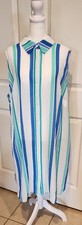 NWT White  Blue Striped Turo Dress By Vince camuto Sz 2X