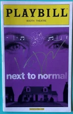 Kyle Dean Massey (Only) Signed Playbill next to normal Marin Mazzie Light Crease