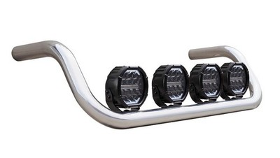 4x Euralight LED Fernscheinwerfer 24 Volt + Lampenbügel passend für DAF  F LF