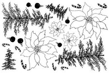 Unmounted Rubber Stamp Plate, Unmounted/Uncut Pink Rubber Stamps