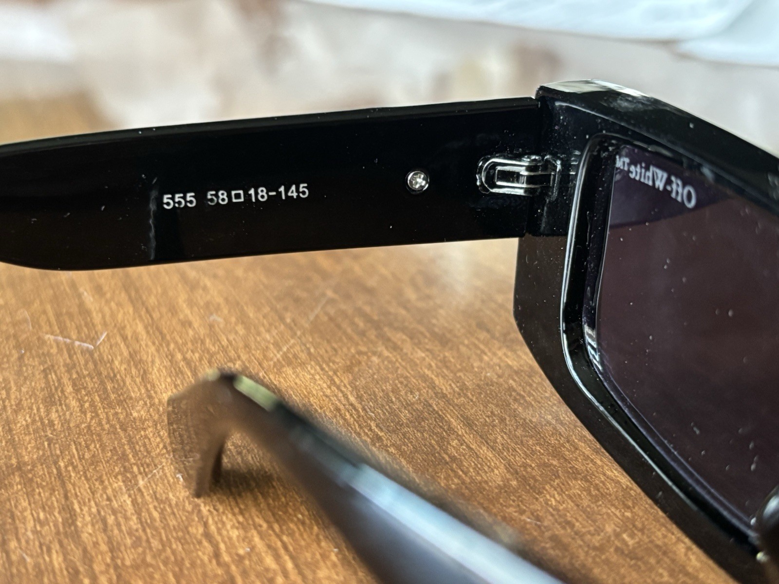 Off White c/o The Sun Rectangular Sunglasses Blac… - image 5