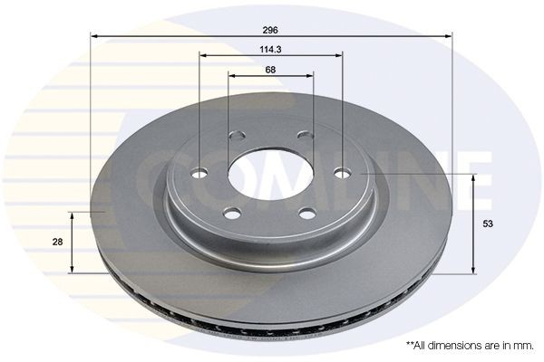 Brake Disc Front Internally Vented Fits Nissan Navara Renault Alaskan COMLINE