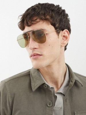 TOM FORD TF 1018 Brady Sunglasses Gold Frame Yellow Lenses | eBay