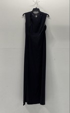 Halston Heritage Women's Black Cutout Neckline Sleeveless Maxi Gown Dress Sz 8