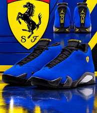 Jordan 14 Retro Blue Ferrari Men's Size US 7-12 NEW
