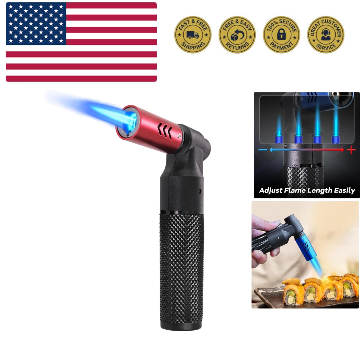 Refillable Big Jet Flame Mini Blow Torch P...