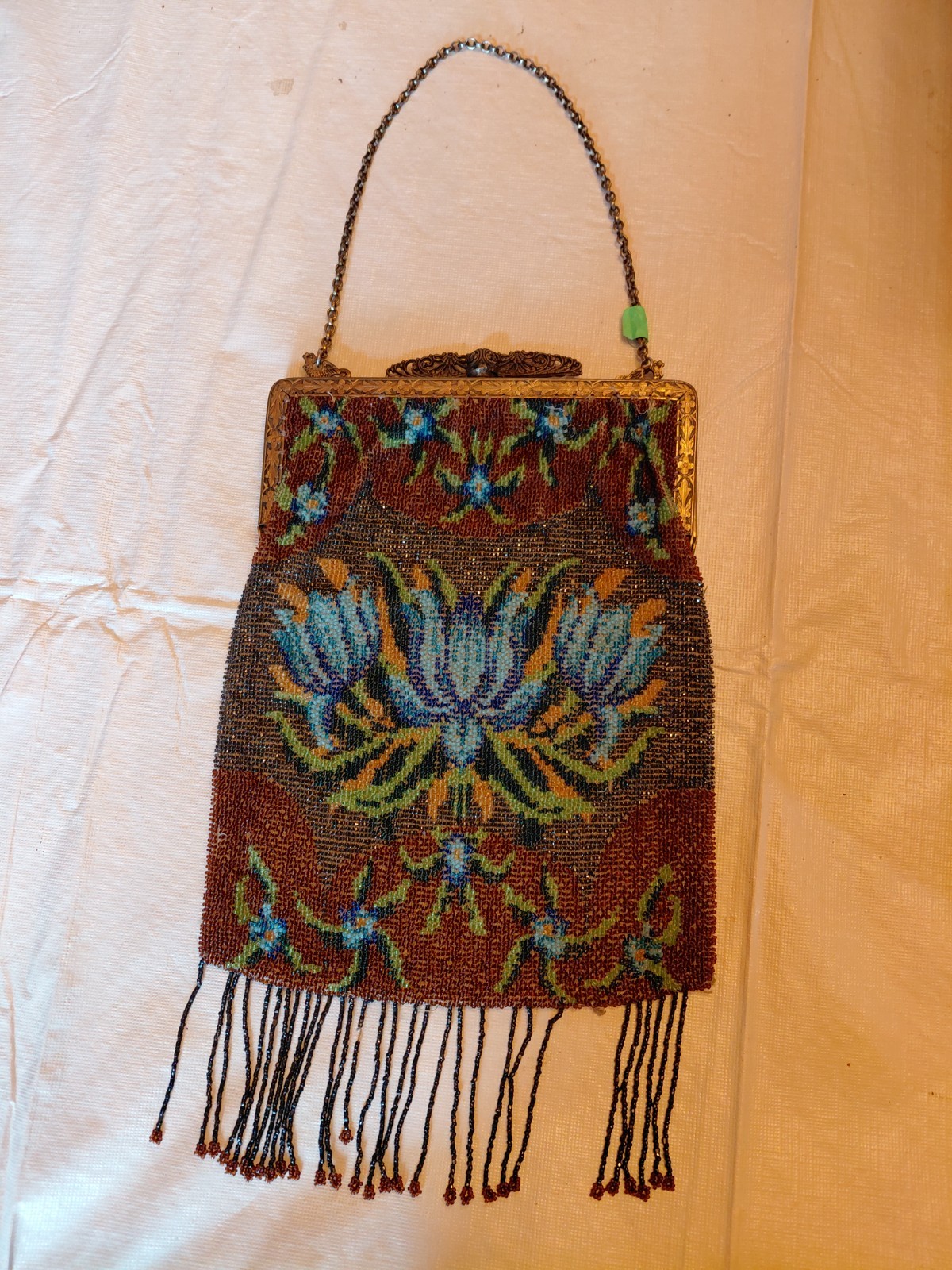 Antique Vintage Micro Beaded Purse - Gem