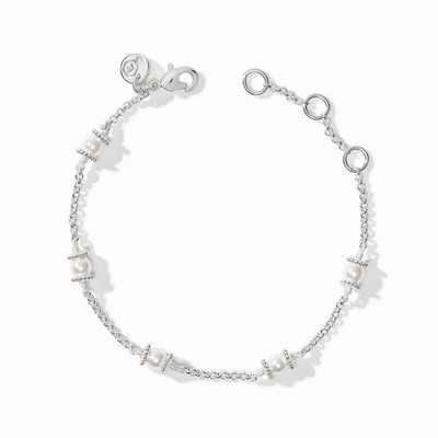 Julie Vos - Hydra Delicate Bracelet Pearl - Silver