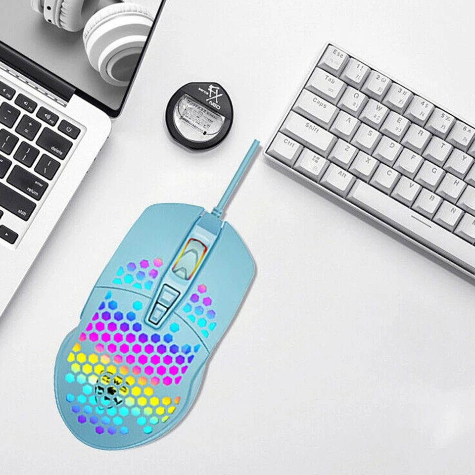 Gaming Mouse 6400 DPI 7 Buttons USB LED Light Optical Wired Mice Usb For Laptop - Image 3 of 4