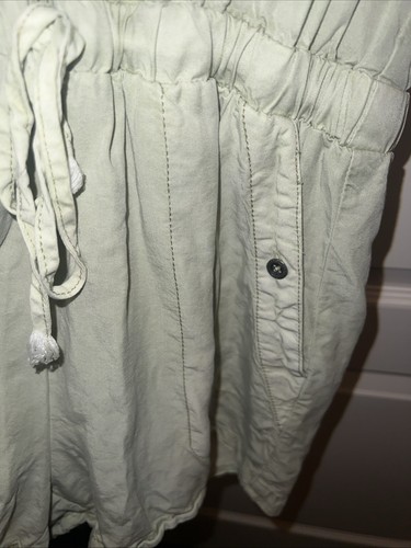 Highland Park By Material Girls Green Romper Shorts Women Size S Tencel Halter - Picture 6 of 10