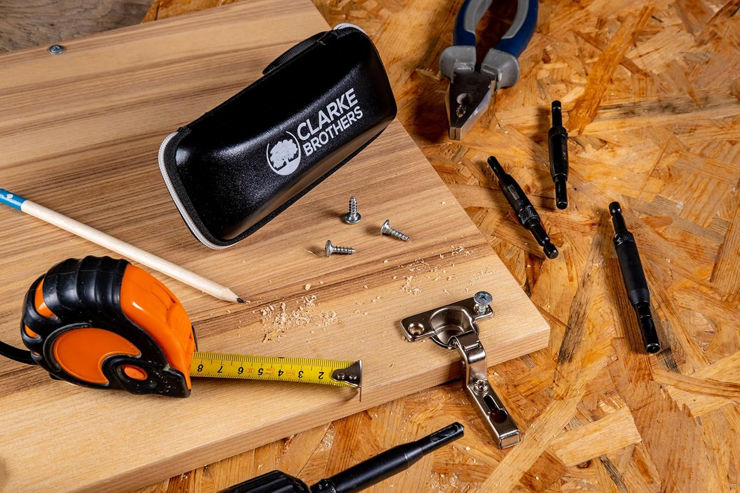 Clarke Brothers Self-Centering Drill Bit Set – 8-Pack Assorted Sizes Center Dril