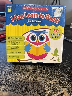 I can Learn To Read Scholastic Ages 4-6 Level B 50 Full Color Books