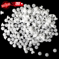 200 PCS Plastic Hole Plugs White 5Mm 3/16Inch , Flush Type Snap in Locking roun