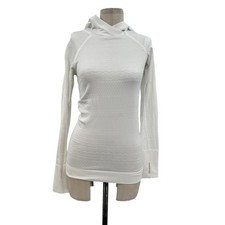 Lululemon Rest Less Hoodie Long Sleeve Seamless Stretch Textured White Size 2