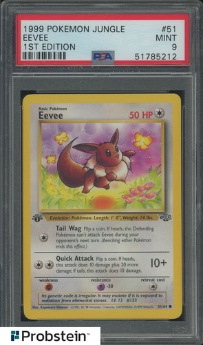 1999 Pokemon Jungle 1st Edition #51 Eevee PSA 9 MINT